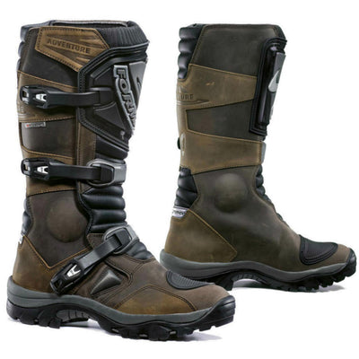 Forma Adventure motorcycle boots, brown tall adv riding dual