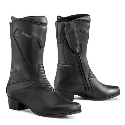 Forma Ruby womens black motorcycle boots